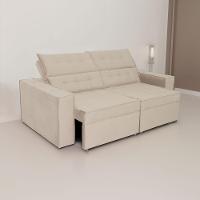 Sofá Austrália 2,50m 4 Lugares Retrátil E Reclinável D35 - Bege - 8