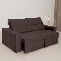 Sofá Austrália 2,50m 4 Lugares Retrátil E Reclinável D35 - Marrom - 2