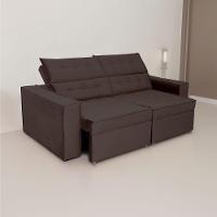 Sofá Austrália 2,50m 4 Lugares Retrátil E Reclinável D35 - Marrom - 5