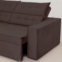 Sofá Austrália 2,50m 4 Lugares Retrátil E Reclinável D35 - Marrom - 6