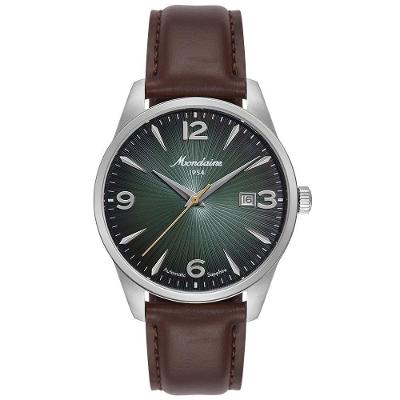 Relógio Masculino 1954 Automático Clássico Couro Verde Mondaine