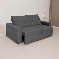 Sofá Austrália 2,50m 4 Lugares Retrátil E Reclinável D35 - Cinza - 5