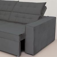 Sofá Austrália 2,50m 4 Lugares Retrátil E Reclinável D35 - Cinza - 6