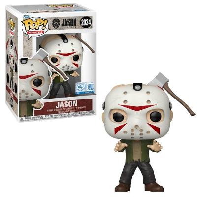 Boneco de Coleção Jason Machado na Cabeça com Detalhes Macabros Branco Candide