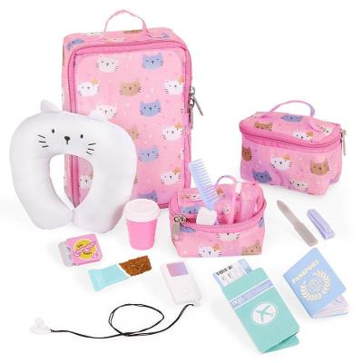 Kit de Viagem Our Generation Estampa de Gatinho Rosa Candide