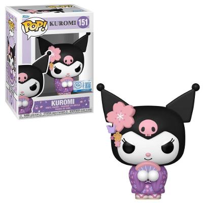 Boneco Colecionável Kuromi de Kimono Estilo Oriental Exclusivo Roxo Candide 9CM