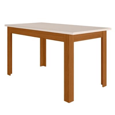 Mesa de Jantar Bellagio 6 Lugares Retangular MDF Off White Poliman Móveis