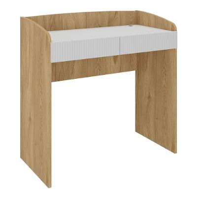 Mesa Escrivaninha Petit Moderno 2 Gavetas MDP 91CM Branco Artany