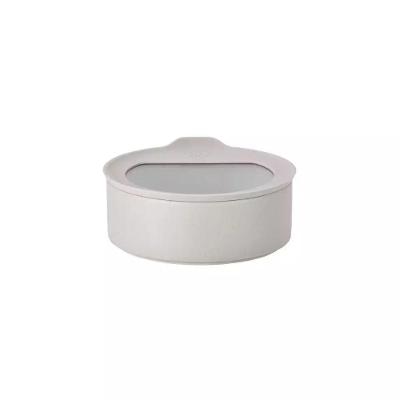Pote Hermético Fika Redondo Cerâmico com Fechamento Hermetico para Cozinha Bege Neoflam