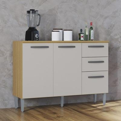 Balcão de Cozinha Livy 3 Portas 2 Gavetas MDF-MDP 120CM Mpozenato
