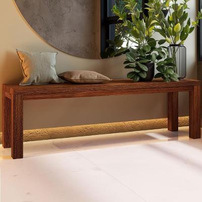 Banco Floris 3 Lugares Madeira Maciça Castanho Mpozenato 150CM