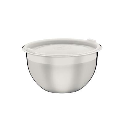 Bowl Cucina Preparar e Servir em Aco Inox com Tampa Plastica Prata 20CM 3L Tramontina