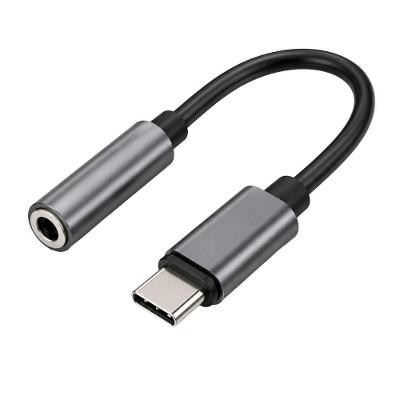 Cabo USB-C para P2 Áudio com Conector Reforçado Preto MDM 10CM