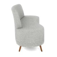 Sofá Living Decorativo 2 Lugares 1,60m Katara Cinza Claro Linho G33 - Gran Belo - 8