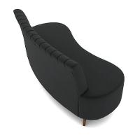 Sofá Living Decorativo 2 Lugares 1,60m Katara Cinza Escuro Veludo G33 - Gran Belo