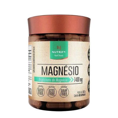 Suplemento Alimentar Nutrify Magnésio 1400mg Alta Absorção 200mg Vegano 60 Caps