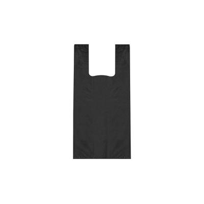 Sacola Plástica Alça Camiseta Reforçada Polietileno HD 100% Reciclada Multiuso Preta Higipack