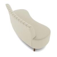 Sofá Living Decorativo 2 Lugares 1,35m Katara Bege Claro Veludo G33 - Gran Belo - 2