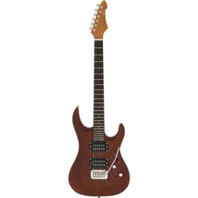 Guitarra Aria Pro II MAC-DLX com Topo Esculpido e Escala em Rosewood Marrom Aria Guitars