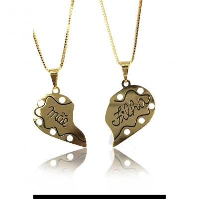 Colar Floratta Joias Amor Eterno Banhado em Ouro 18k Dourado Feminino