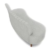 Sofá Living Decorativo 2 Lugares 1,35m Katara Cinza Claro Linho G33 - Gran Belo - 7