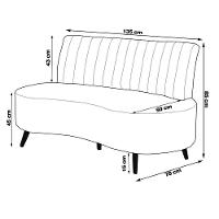 Sofá Living Decorativo 2 Lugares 1,35m Katara Cinza Claro Linho G33 - Gran Belo - 8