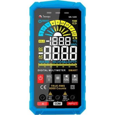 Multímetro Digital SM-1600 True RMS CAT III 600V Azul e Preto Minipa