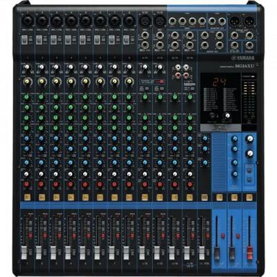 Mesa de Som MG16XU Analógica com Efeitos SPX Preto Yamaha 16 Canais Bivolt
