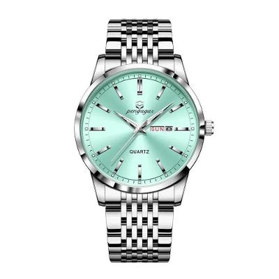 Relógio de Pulso Masculino Relógio de Luxo para Homem à Prova D'água Luminosa Data Semana Aço Inox