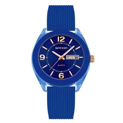 Relógio de Pulso 6287 Digital com Pulseira em Resina Azul Marinho Sanda