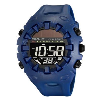 Relógio Digital Masculino Skmei 2715 de Pulso com Energia Solar em Silicone Azul