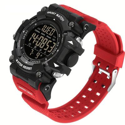Relógio Desportivo Masculino com Display LCD e Contagem Decrescente Vermelho Sanda