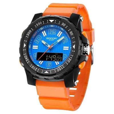 Relógio Eletrônico Masculino Sanda 3375 Digital LED Laranja com Resistência à Água