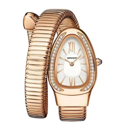 Relógio Feminino Fashion 1151 Clássico em Aço Inox Dourado Sanda