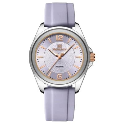 Relógio Feminino Naviforce Movimento Quartzo Analógico Silicone 3ATM Lilás