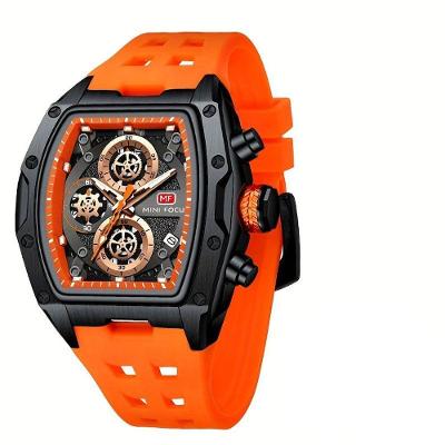 Relógio Feminino Mini Focus Esportivo de Quartzo com Pulseira de Silicone Laranja