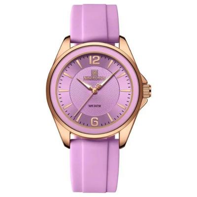 Relógio Feminino Naviforce Analógico em Silicone Resistente à Água Roxo