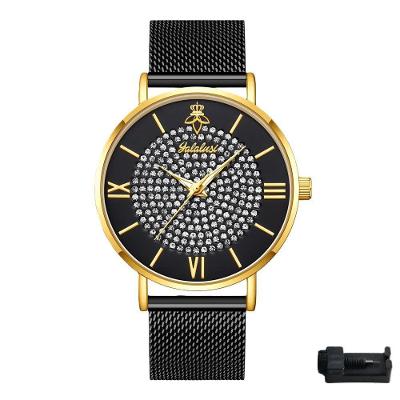 Relógio Masculino de Luxo Estiloso Preto Analógico em Aço Inox Sanda