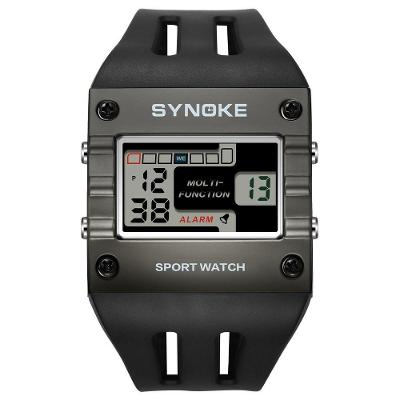 Relógio Masculino Relógio Digital Quadrado Masculino Synoke Plástico Tela Grande Preto Synoke