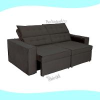 Sofá Austrália 3,00m 5 Lugares Retrátil E Reclinável D35 - Preto - 5