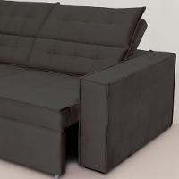 Sofá Austrália 3,00m 5 Lugares Retrátil E Reclinável D35 - Preto - 9