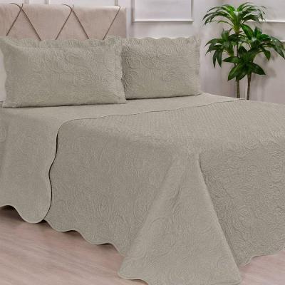 Kit Cobre Leito Solteiro Ultra Lisse 100% Poliéster Dupla Face Fendi Bene Casa