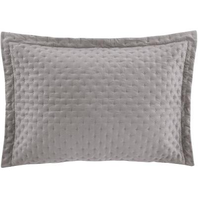 Porta Travesseiro UW Frisson 50x70CM Toque Acetinado 100% Poliéster Cinza Provençal
