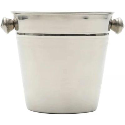 Balde para Gelo Prime Aço Inox para Servir Gelo com Acabamento Elegante Inox Lyor 900ML