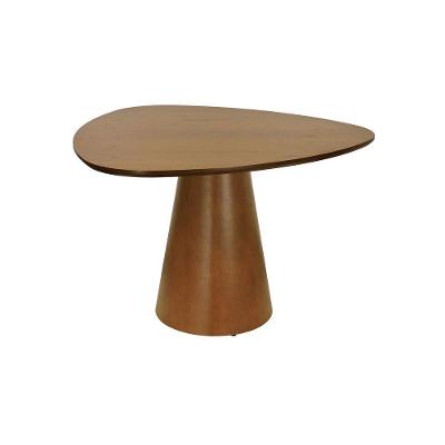 Mesa de Jantar Cone Triangular MDF 119x117CM Amêndoa Decorise
