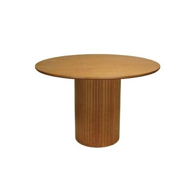 Mesa de Jantar Capri 4 Lugares Redonda Laminado Amêndoa 106CM