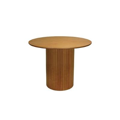 Mesa de Jantar Capri 4 Lugares Redonda MDF Laminado 90CM Amêndoa
