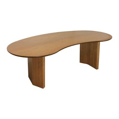 Mesa de Jantar Milano Bases l 8 Lugares Orgânico Laminado Cinamomo 240CM
