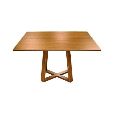 Mesa de Jantar Madri 4 Lugares Quadrada MDF 135CM Amêndoa Cinamomo