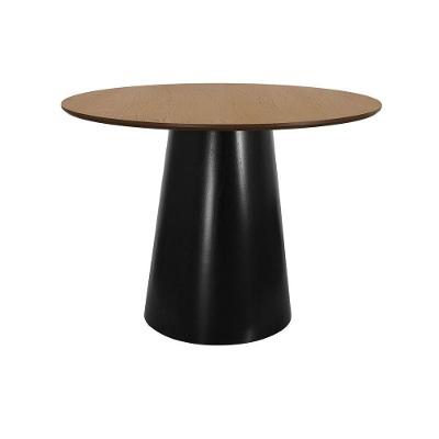 Mesa de Jantar Cone Redonda MDF Laminado Cinamomo 106CM Preto